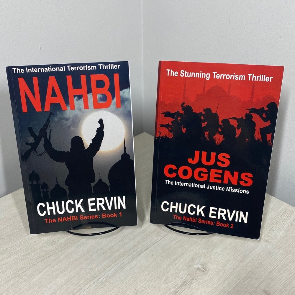 Chuck Ervin The NAHBI Thriller Series Paperback Books 1 & 2 Nahbi Jus Cogens